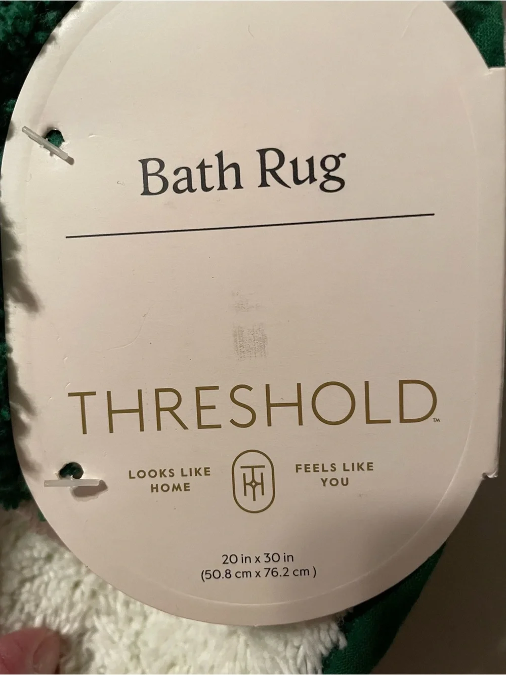 Threshold Green & Cream Christmas Tree Bath Rug New